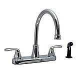 Image of Phoenix Faucets By Valterra Two Handle 8&quot; Hybrid Kitchen Faucet With High Arc Spout And Side Sprayer Chrome