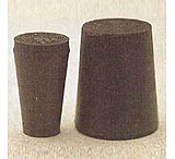 Image of Plasticoid Black Rubber Stoppers, Solid 135M290