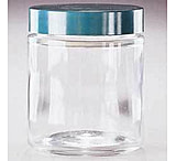 Image of Qorpak Straight-Sided Rounds, Wide Mouth, Qorpak 7946 With Fluoropolymer Resin-Lined Green Thermoset Cap, Case of 24