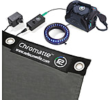 Image of Reflecmedia 13ft 1inx9ft 8in Chromatte Curtain w/Med Blue LiteRing Kit RM-1122WMB