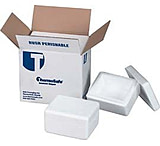Image of Tegrant Thermosafe ThermoSafe Thick and Thin Wall Insulated Shippers, Expanded Polystyrene, ThermoSafe Brands 445 Thick Wall, Foam Only, Case of 12