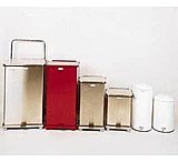 Image of United Receptacle Can Step 12GAL White Steel ST12EPL