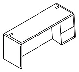 Image of United Stationers Credenza Left Ped My HON10708LNN