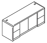 Image of United Stationers Credenza W/doors Hcy HON10742JJ