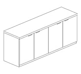 Image of United Stationers Credenzahinged Doormch MLNMHDC2072MC
