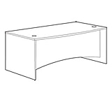 Image of United Stationers Desk Bow Front Cy MLNBTBD7239LCR