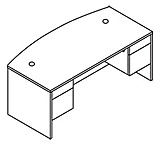 Image of United Stationers Desk72x36bowtpharvest HON10595CC