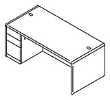Image of United Stationers Desk Left Ped Hcy HON10788LJJ