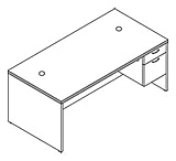 Image of United Stationers Desk Single Ped My HON11584LAFNN