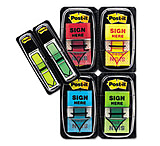 Image of United Stationers Flag Signhere 50/dsp Bx6 MMM680SH12