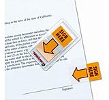 Image of United Stationers Flag 1x1.77 Sign Here Yw Pk100 UNV99005