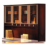 Image of United Stationers Hutch 63w Glass Door Mah MLNNH63MAH