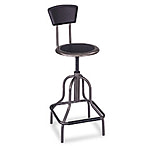Image of United Stationers Stool Hi Base W/back Pwt SAF6664