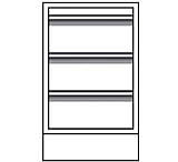 Image of Vwr Base Unit 3 Dwr 18X22X30 CFD-1262-10