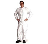 Image of VWR Coveralls made with DuPont Tyvek IsoClean Material IC181SWHMDVD Coveralls With Elastic Ankles