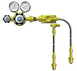 Image of VWR Cylinder Manifolds for High-Purity Noncorrosive and Corrosive Gases 4702645 Brass Protocol Stations For Two Cylinders