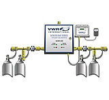 Image of VWR Fully Automatic Switchover Manifolds for Noncorrosive Gases 4702665 With Two Cylinders On Each Side