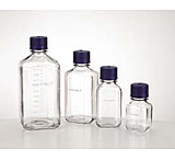 Image of VWR Square Media Bottles, Polycarbonate, Graduated BPA0500 Amber