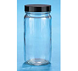 Image of VWR Straight-Sided Glass Jars, Wide Mouth VW5513289V86 Convenience Packs With Caps Attached