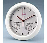 Image of VWR Wall Clock with Hygrometer/Thermometer 245