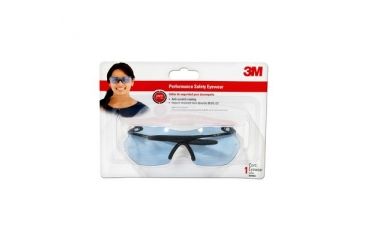 Image of 3M Sports-Inspired Safety Eyewear,Semi-Rimless Design,Metallic Frame,Light Blue Lenses 90965-WV6