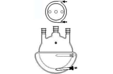 Image of Ace Glass Laboratory Glassware and Equipment 0.5L 24/40 Half Jktd Flask 6945-217