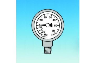 Image of Ace Glass Laboratory Glassware and Equipment 0-60PSI 1/8MPT Ss Gauge 13385-52