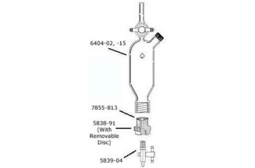 Image of Ace Glass Laboratory Glassware and Equipment 120ML #15 Sd Peptide ''C'' 6404-36