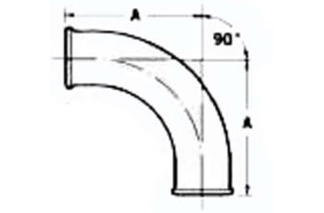 Image of Ace Glass Laboratory Glassware and Equipment 4 X 90 Radius Elbow 8833-38