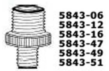 Image of Ace Glass Laboratory Glassware and Equipment 50-25 Nylon Coupling 5843-16