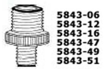 Image of Ace Glass Laboratory Glassware and Equipment 50-25 Ptfe Coupling 5843-51