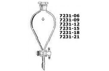 Image of Ace Glass Laboratory Glassware and Equipment 500ML 24/25 Sep Funnel 7231-15