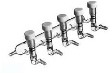 Image of Ace Glass Laboratory Glassware and Equipment Manifold Vac L/SIDE Tef 8730-22