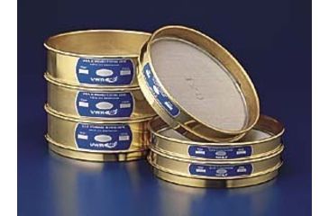 Image of VWR Testing Sieves, 8 Brass Frame, Stainless Steel Wire Cloth 80BS8F Full Height