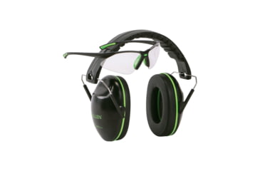 Image of Allen Gamma Junior Hearing Protection Shooting Muff and Safety Glasses Combo, Black/Neon Green, 2325