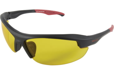 Image of Allen Ruger Core Ballistic Shooting Glasses, Black/Red Frame/Yellow Lens, 27873