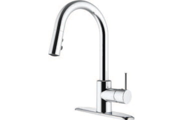 Image of American Brass RV Kitchen Faucet With Hi Arc Bullet Spout Single Lever Handle And Pull Down Sprayer Brushed Nickel, Brushed Nickel, 8in, SL4000BN-A