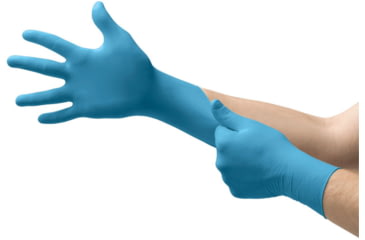 Image of Ansell Healthcare TouchNTuff 92-675 Disposable Nitrile Gloves, 100 Pack Case, Small, 32889-884