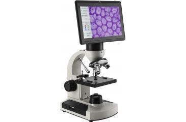 Image of Barska 104x, 260x, 1040x 5MP Digital Microscope w/ Screen, White, 7in. Screen AY12214