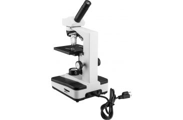 Image of Barska 40x, 100x, 400x Monocular Compound Microscope, White, Medium AY13072