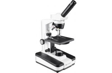Image of Barska 40x, 100x, 400x Monocular Compound Microscope, White, Medium AY13072