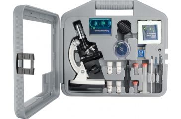 Image of Barska Microscope Kit with Carrying Case, White, Small AY12938