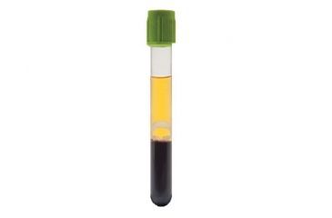 Image of BD Vacutainer Barricor Plasma Blood Collection Tube, Li Heparin, Lime Cap, 13 x 75mm, 365043-PK