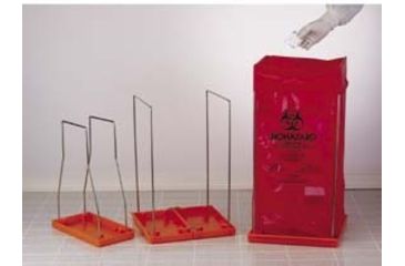 Image of Bel-Art Clavies Biohazard Bag Holders, Autoclavable, SCIENCEWARE 131920002
