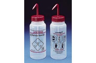 Image of Bel-Art Safety-Vented Labeled Wash Bottles, Low-Density Polyethylene, Wide Mouth 116430223 250 Ml (8 oz.) Capacity