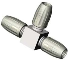 Image of Bio-Chem Fluidics Connector 3WAY ''T'' Sm Bore 2401