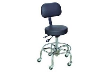 Image of Bio Fit Cushioned Stools with Chrome-Plated Finish, BioFit 1L41-C-EHLSR Desk Height