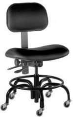 Image of Bio Fit Economy Lab Chairs with Casters, BioFit 1P61RG-04-89 With Chrome Footring