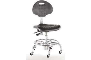 Image of Bio Fit ToughTech Polyurethane Chairs with Chrome-Plated Finish, BioFit 4L57CR Desk Height
