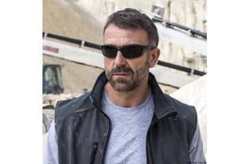 Image of Bolle Baxter Safety Glasses, Black Frame, Polarized Lens, BAXPOLWFS